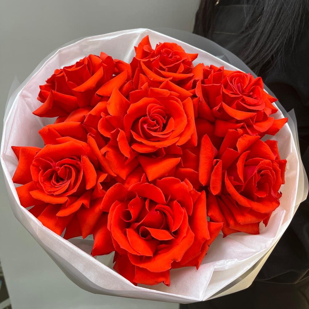Монобукет🌹из Французской розы 7 шт