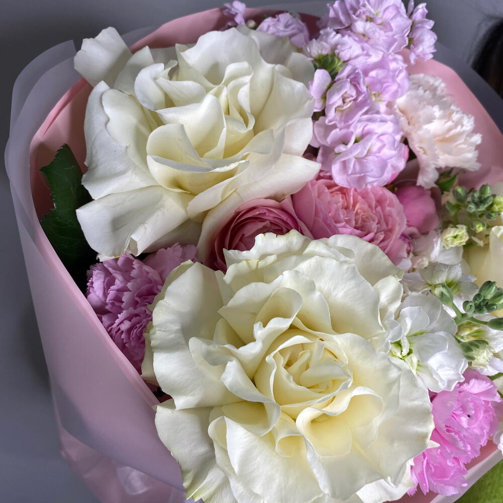 Мороженное🌸💓 французская Роза,ароматная маттиола и кудрявые диантусы🌸🍨