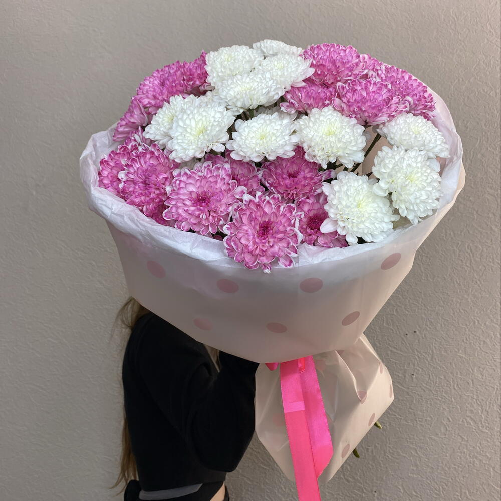 Малышка 💖Монобукет из кустовой хризантемы