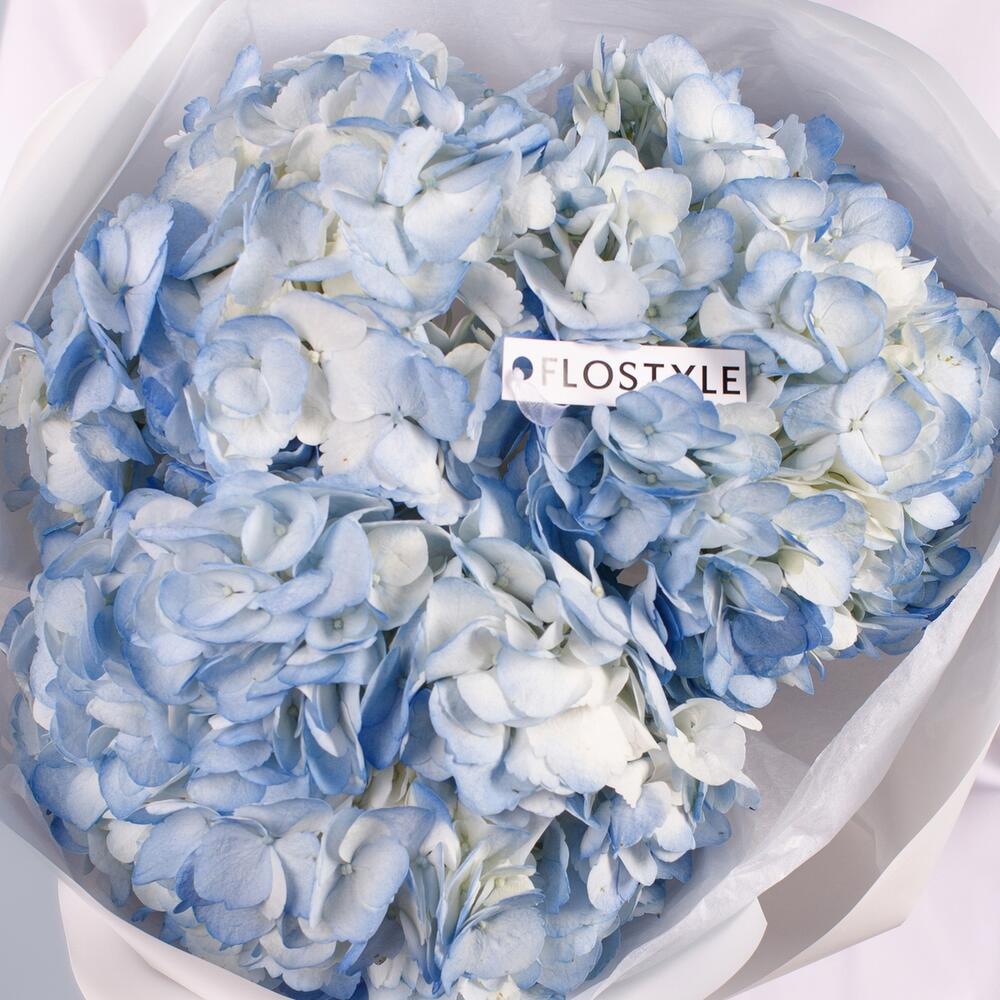 Букет из 3 голубых гортензий Light Blue