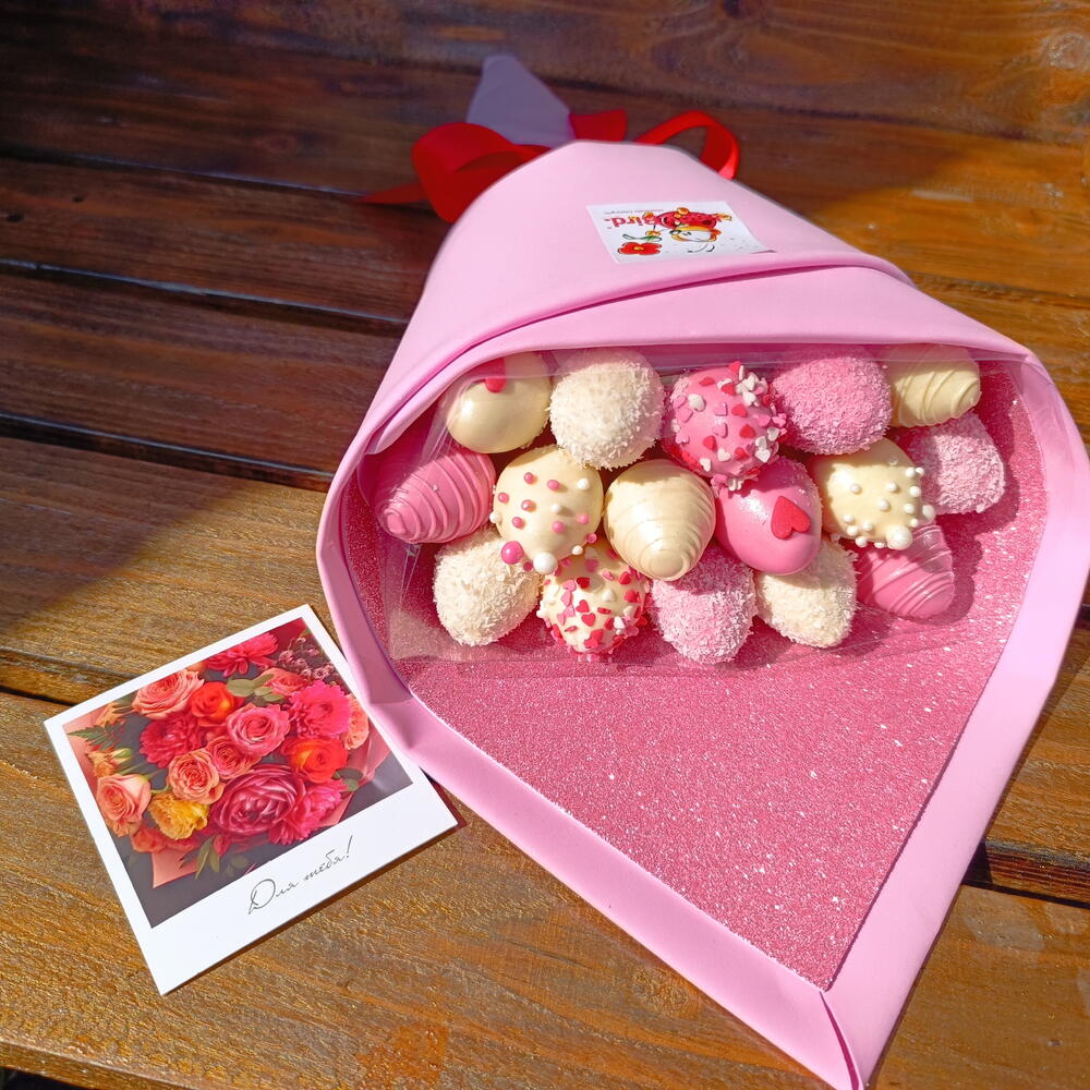 Клубника в шоколаде - Букет Love ✓2 (400г)