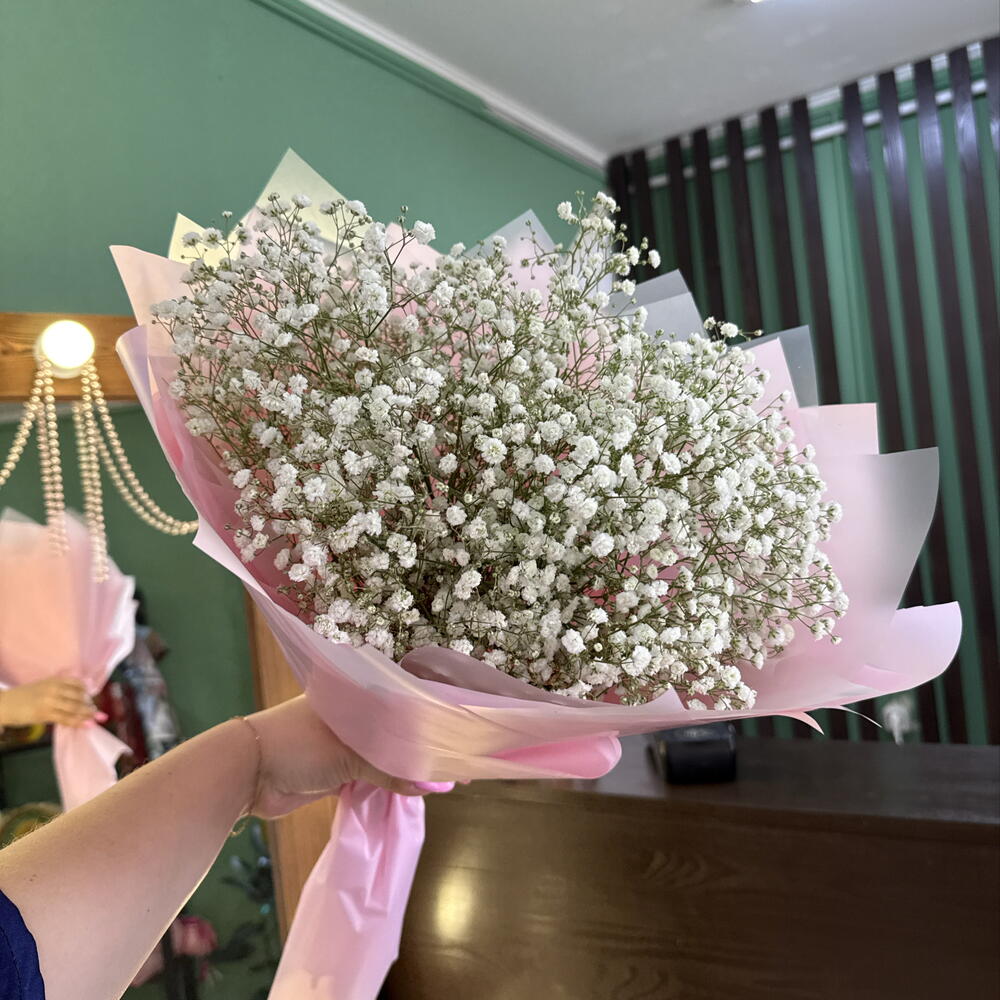 Букет из белых гипсофил (s)