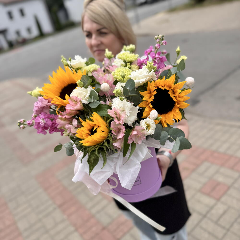 Закат в подсолнухах