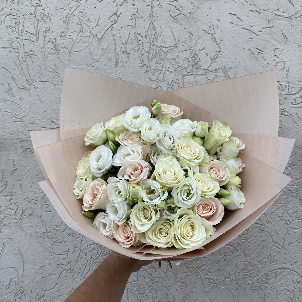 Одноголовые Роза и Эустома 💐