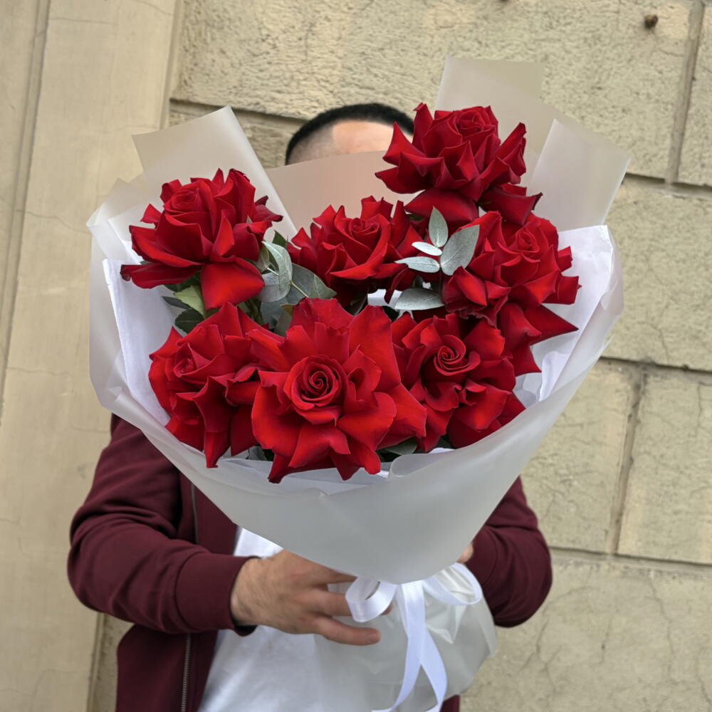Букет ️‍🔥 «Семь мгновений нежности»  из французских роз