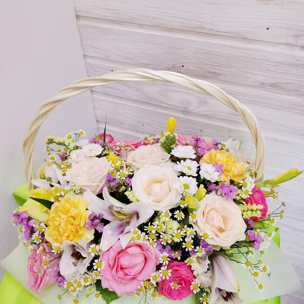 Корзина цветов Нежность 🌸