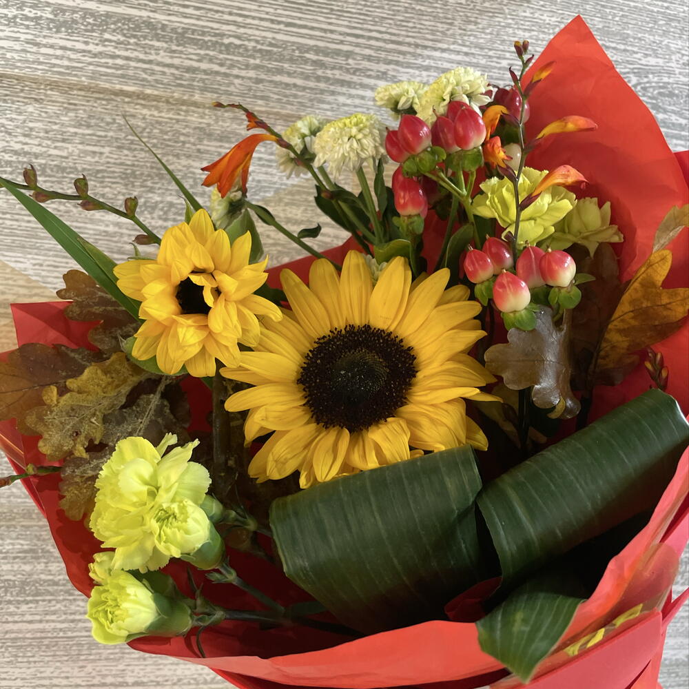 Букет с подсолнухом