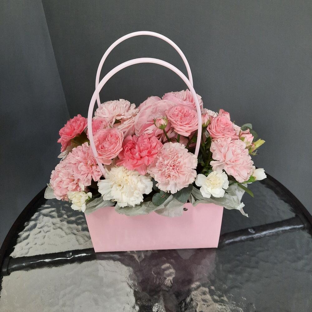 Flowers in a handbag