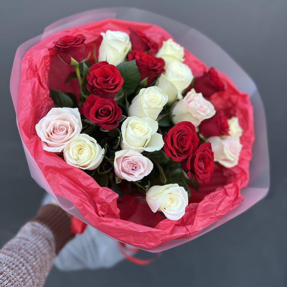 Микс из 21 розы