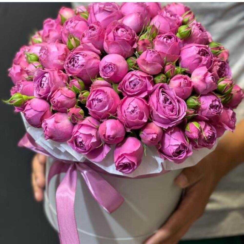 Пионовидные розы в коробке🌷🌷