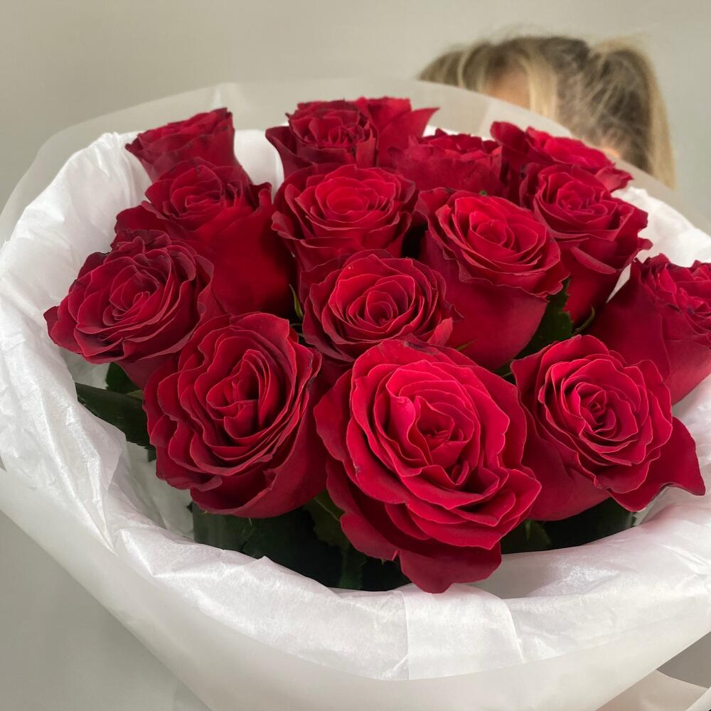 Моно букет 💐 из бордовой розы