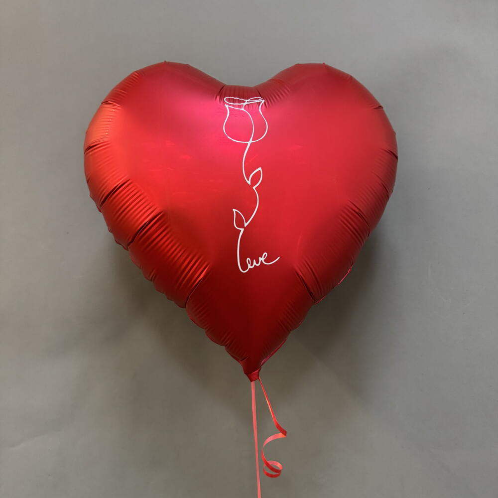 Шар в форме красного сердца «Love