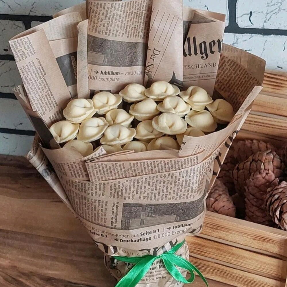 Шоколадные пельмени 🥟Мужской букет на 23 Февраля 💪Сладкий букет