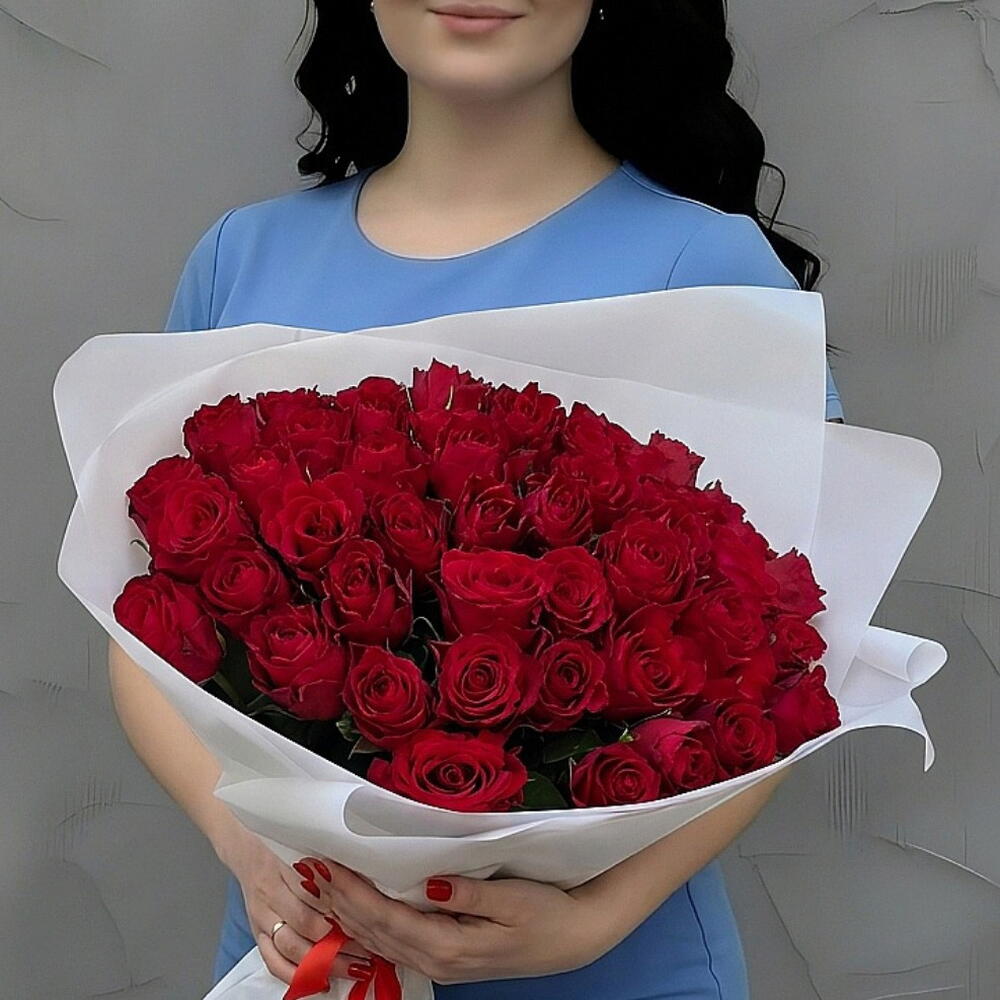 Красные розы Кения 51шт