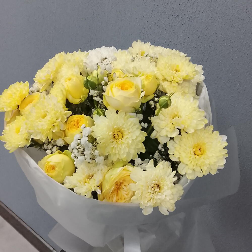 Монохромный жёлтый букет🤍💛