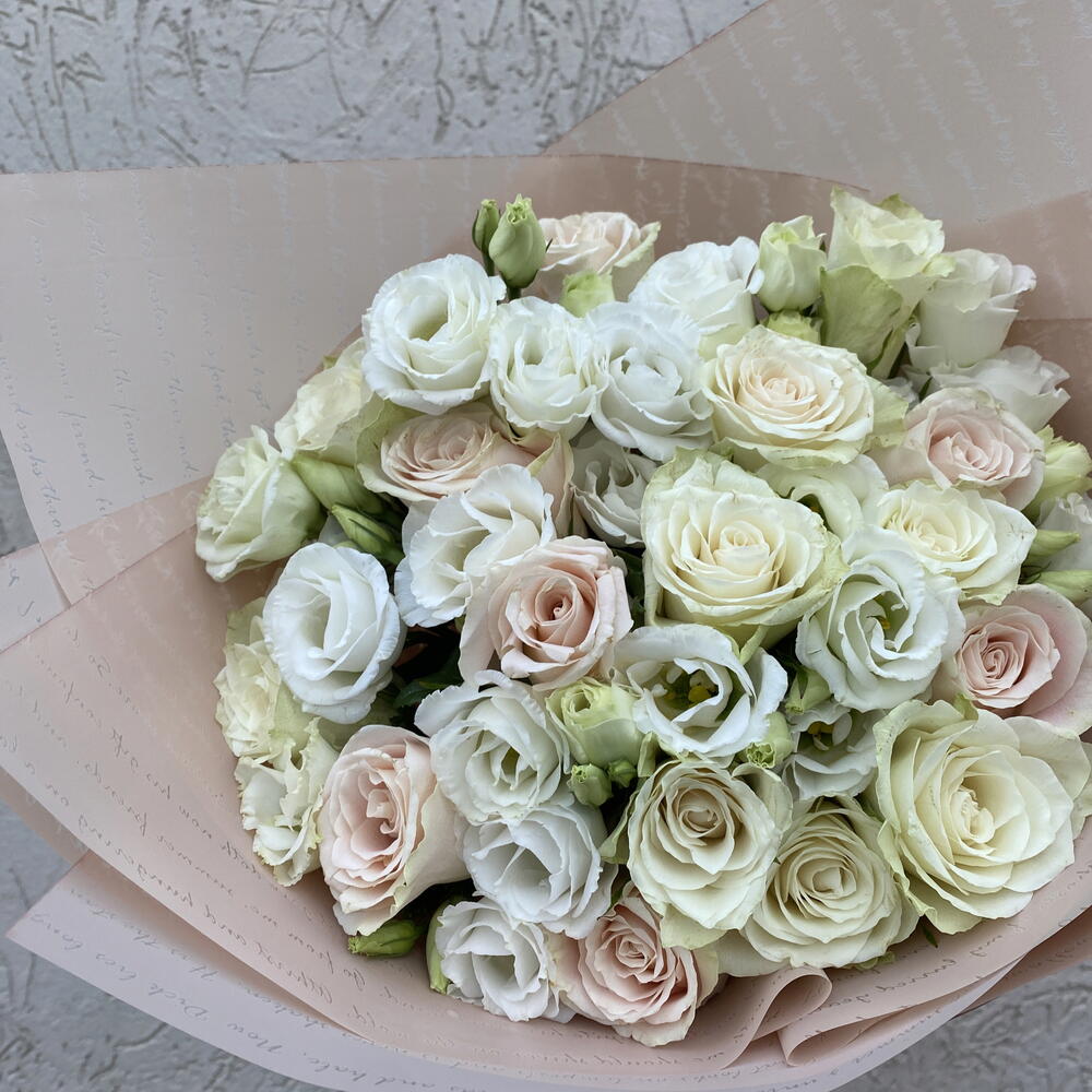 Одноголовые Роза и Эустома 💐