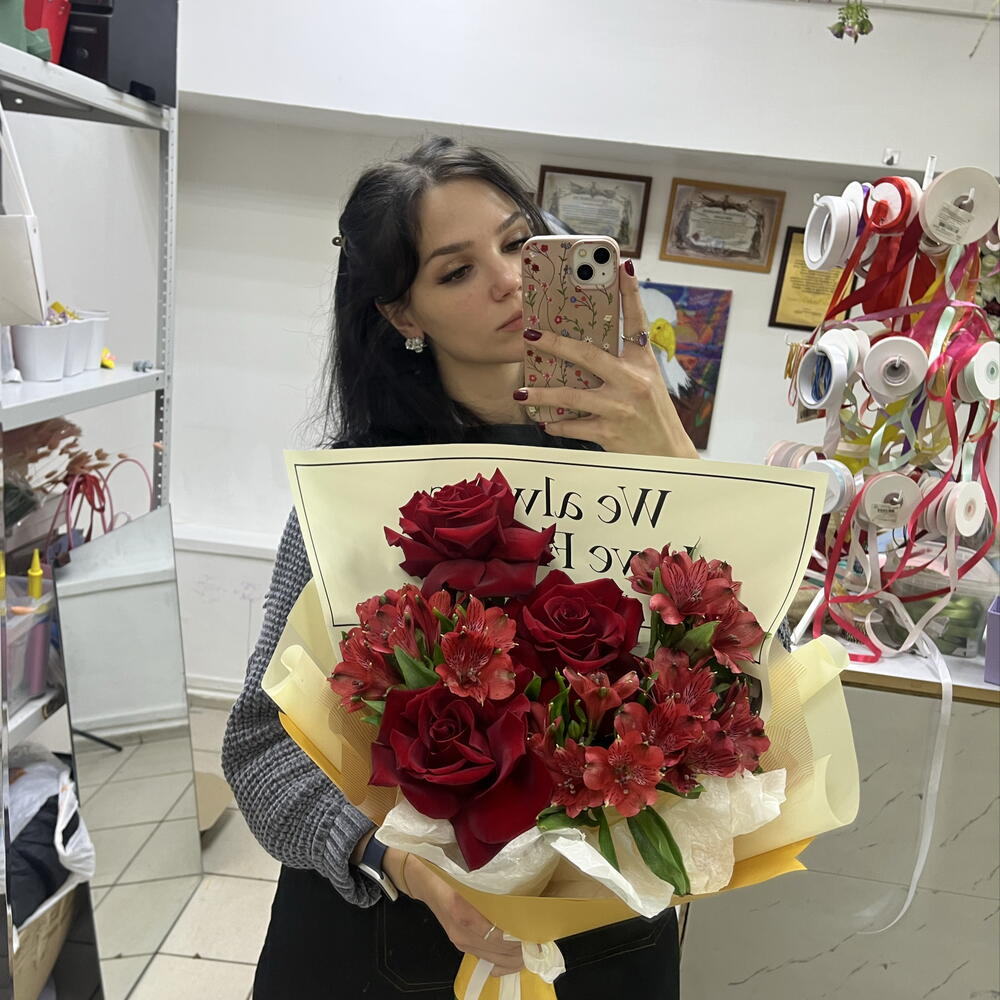 Букет страстное сердце