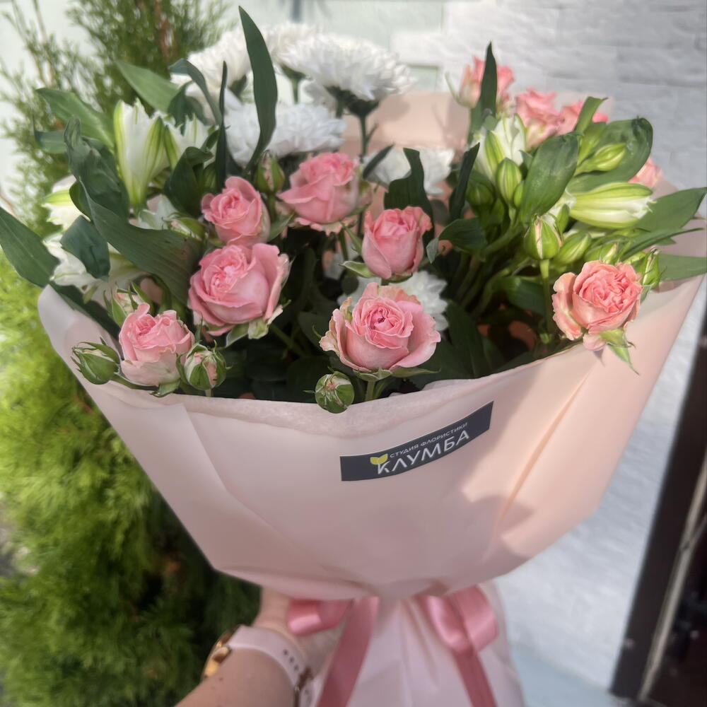 Сборный букет 💐 с кустовой розой
