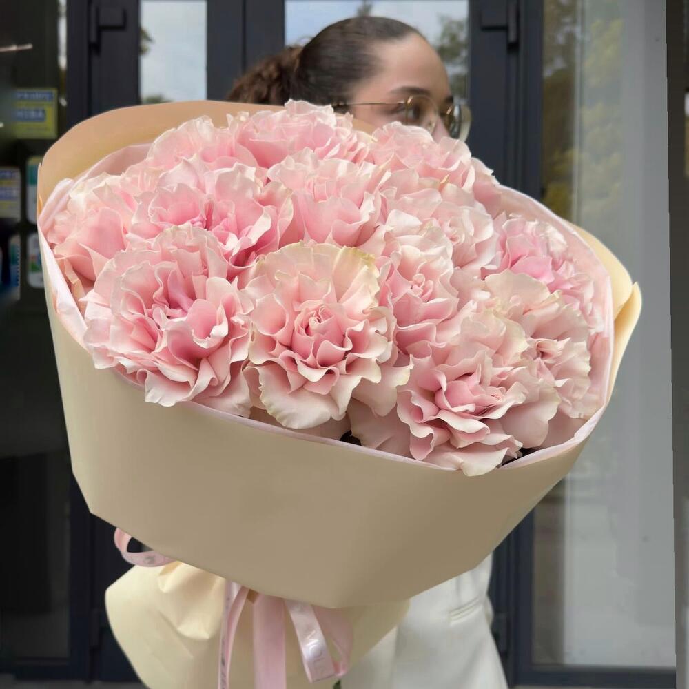 15 французских роз Pink Mondial