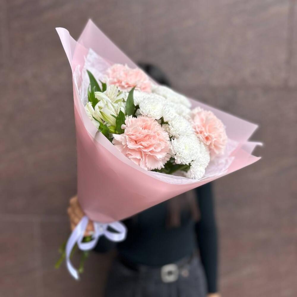 Букет "Для классной" (сантини, диантусы, альстромерия)