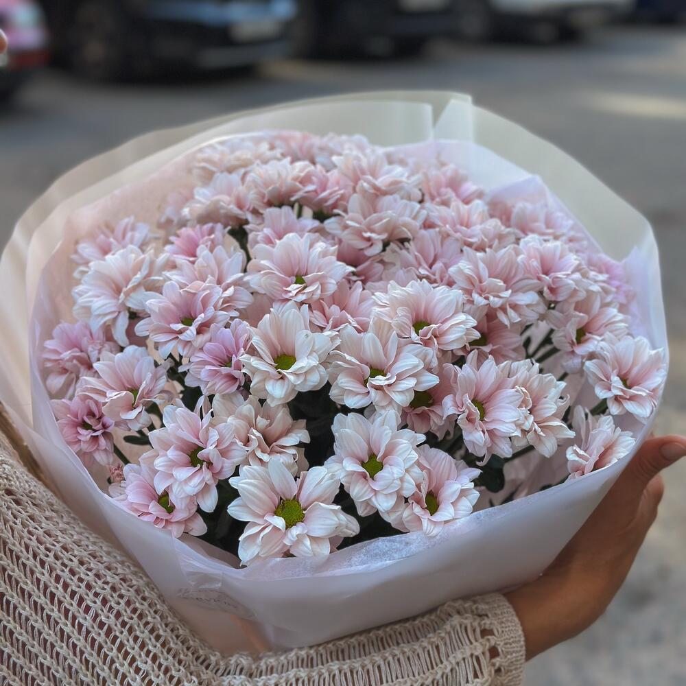 Букет розовых ромашек