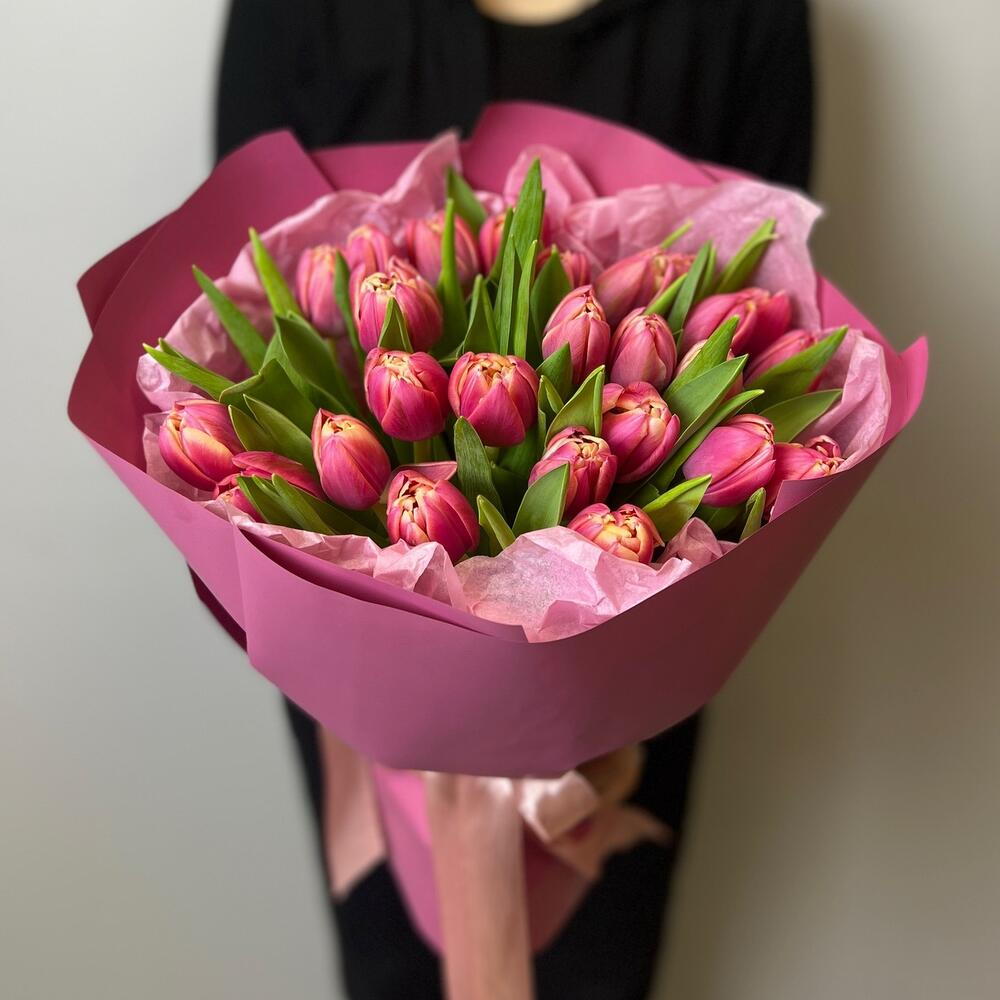 St bouquet 23 из 25 розовых тюльпанов