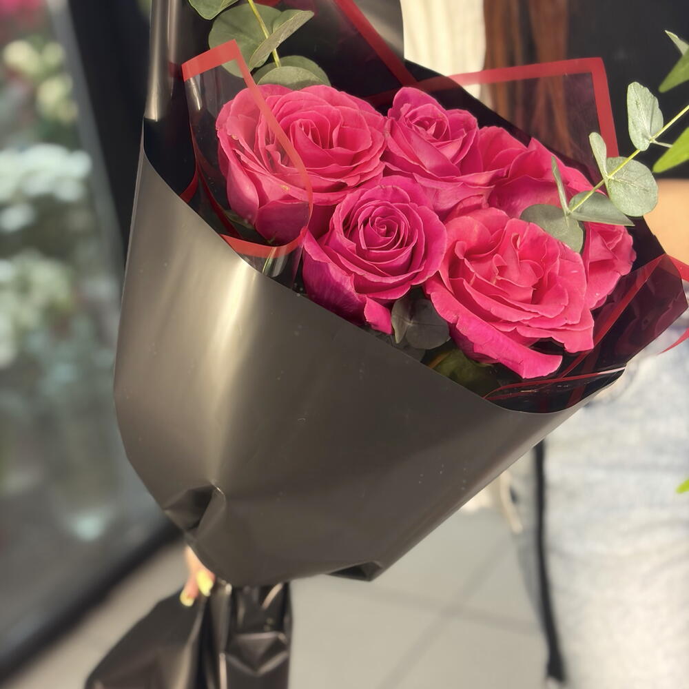 Букет с эквадорскими розами Пинк Флойд💗