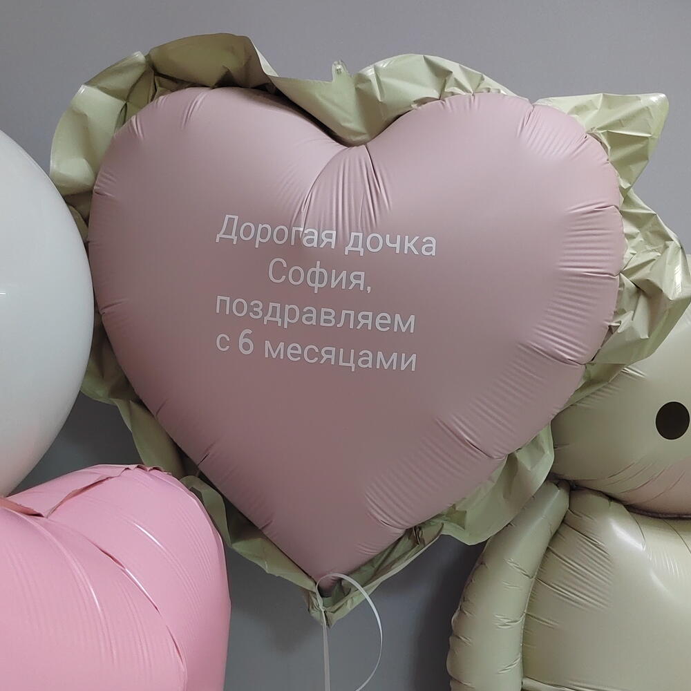 Набор гелиевых шаров  на день рождения, выписку