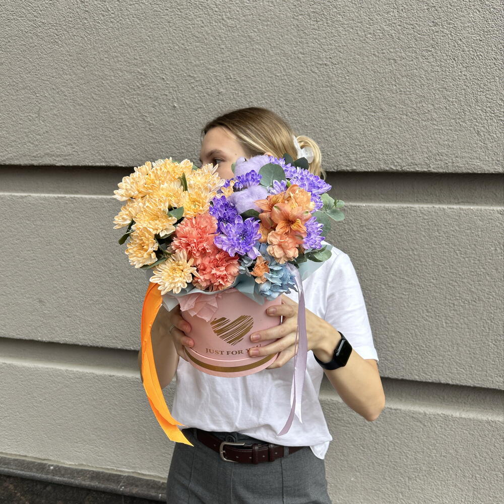 Композиция «Учительская симфония» 🧡💜 отличный вариант для учителя👩‍🏫 яркая, стойкая, пушистая 🤗