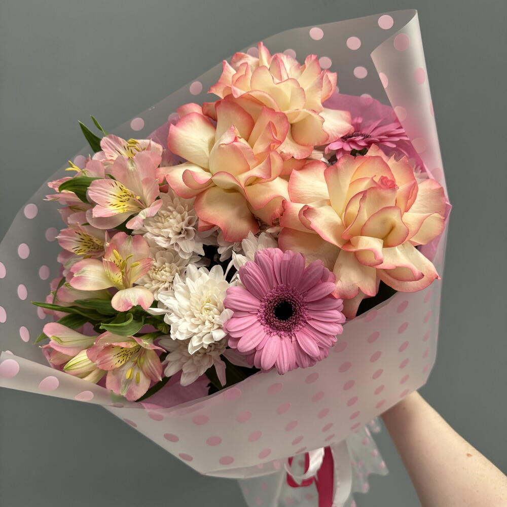 Букет в горошек на 1 сентября 🌹
