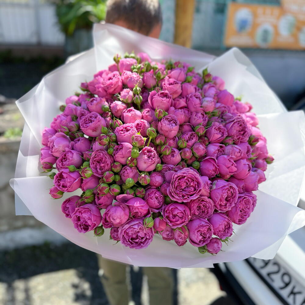 Пионовидные розы 39 шт