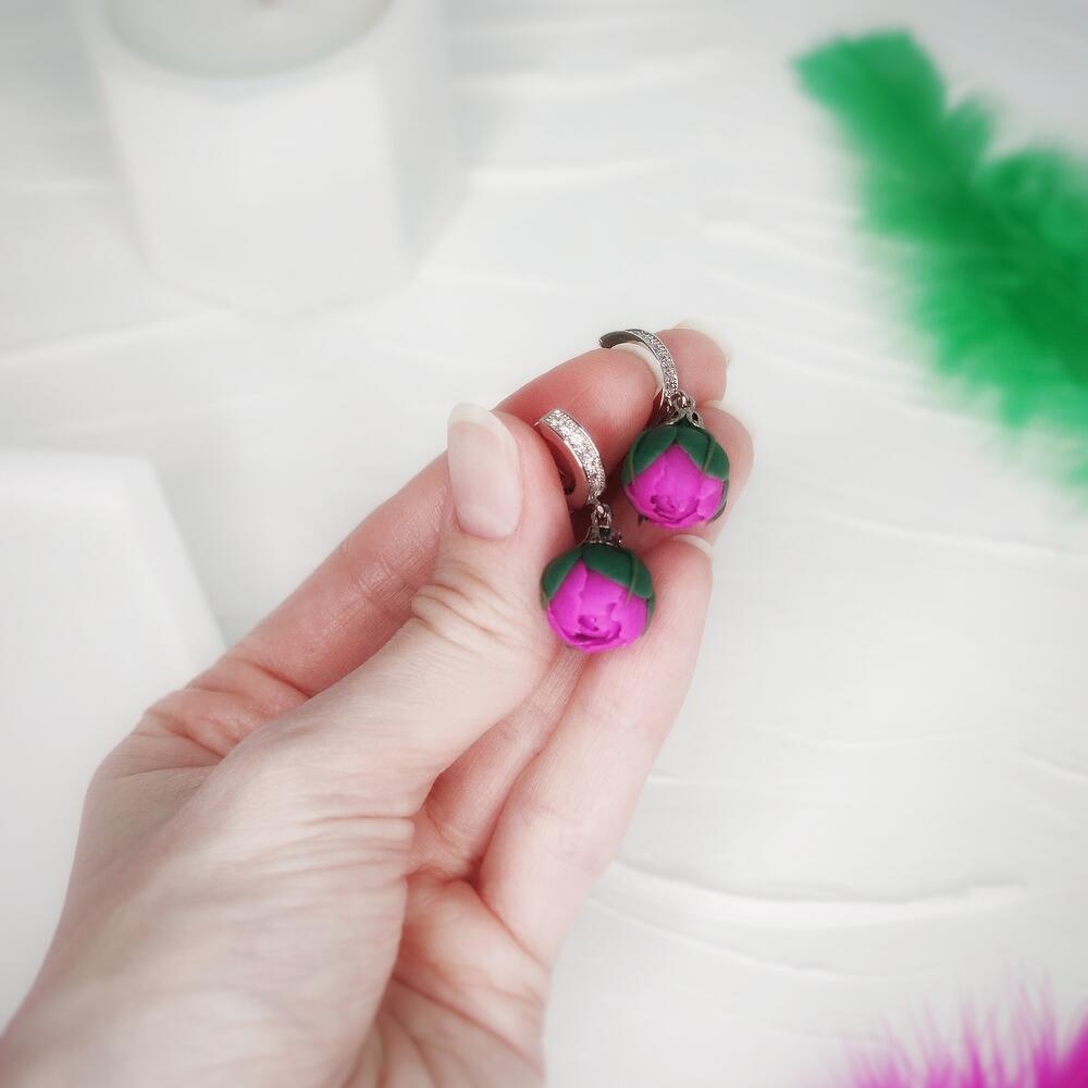 Серьги "peony bud"