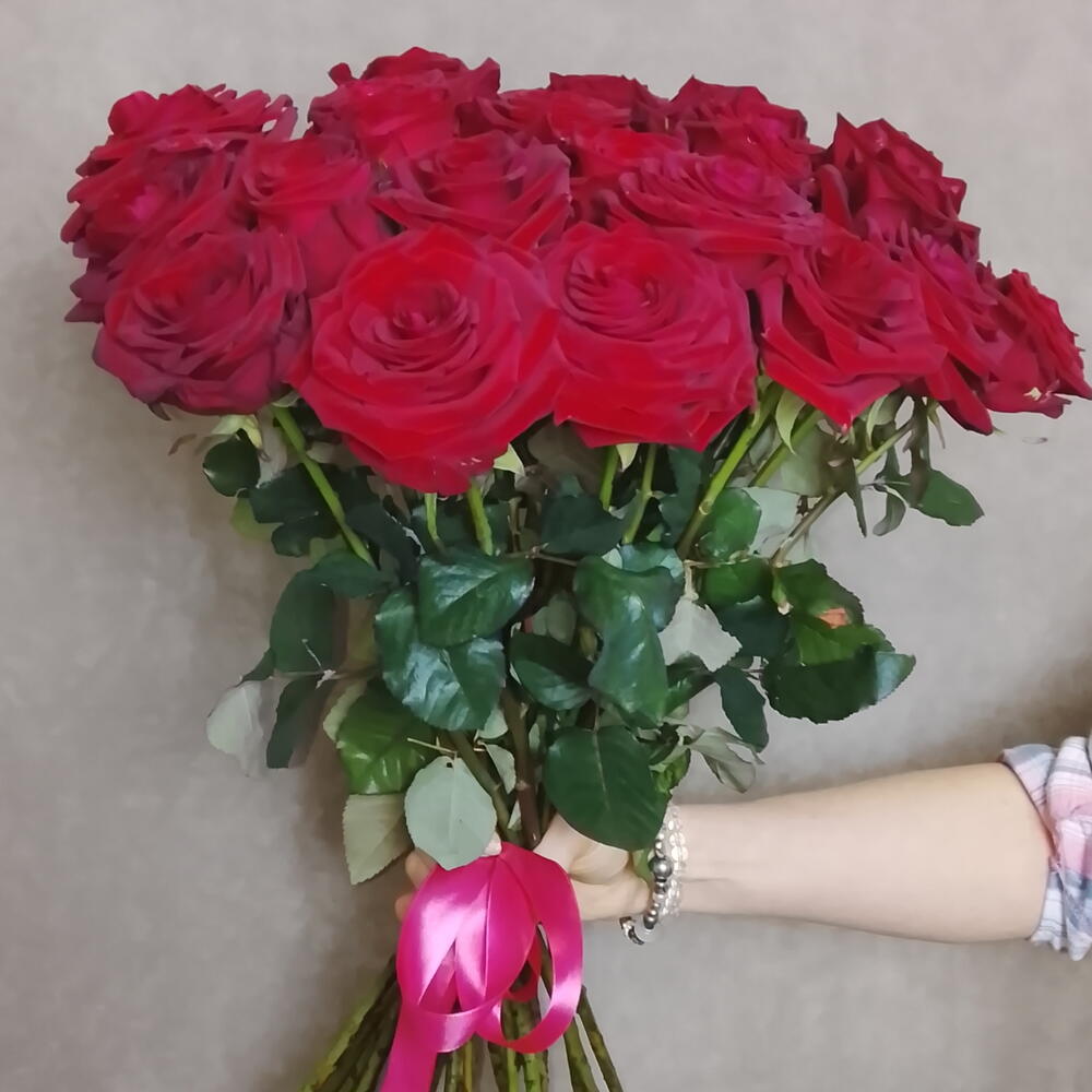Роза красная 21 штука