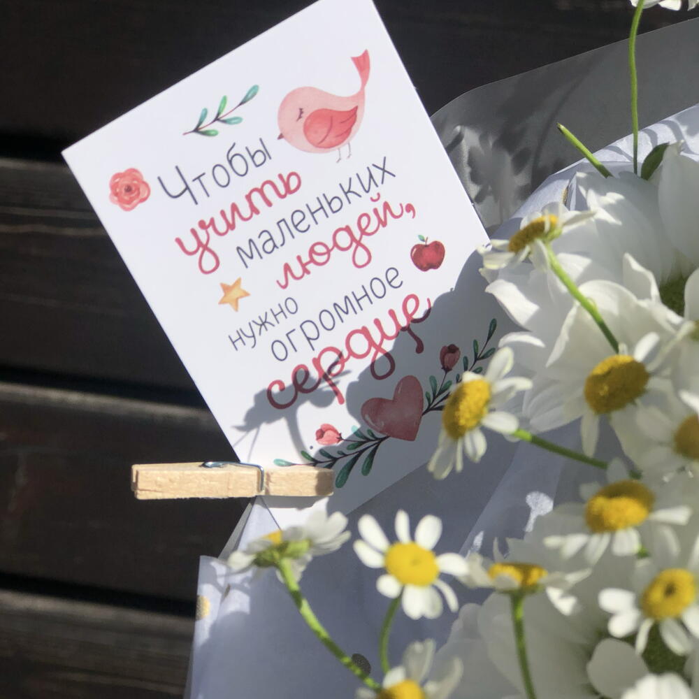 Нежный букет-комплимент с ромашками на 1 сентября 🌼🍁