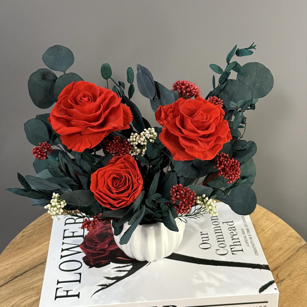 Красные стабилизированные розы 🌹