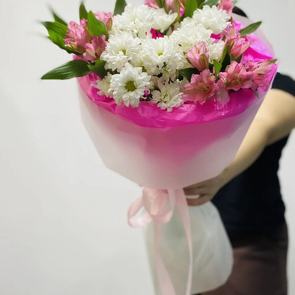 Хризантемы и альстромерии🌸