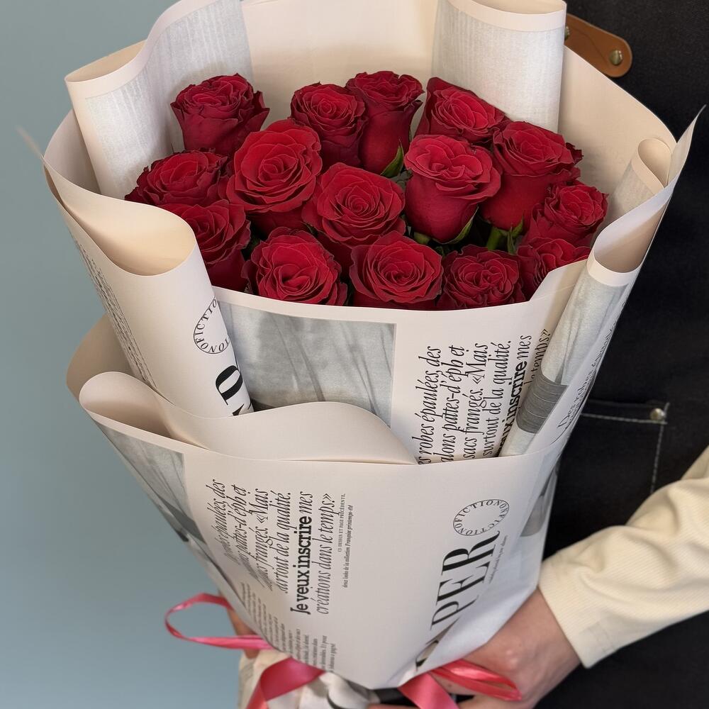 15 красных роз🌹