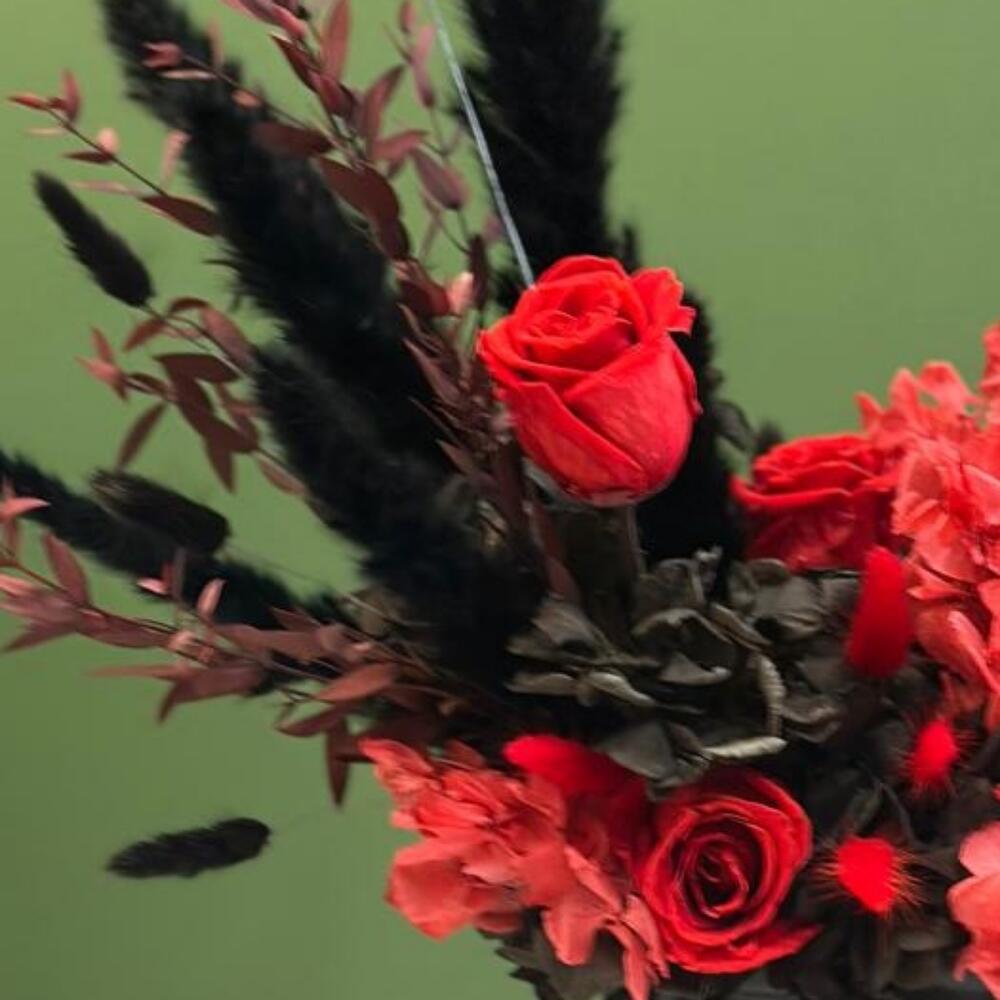 "Flamenco" композиция из стабилизированных цветов