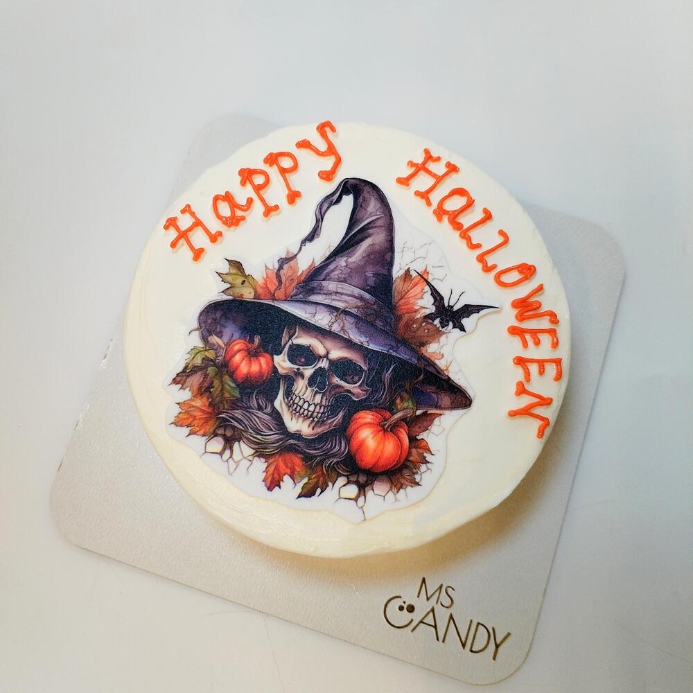 Бенто - торт "Happy Halloween", вес 450 г, размер S,  другу, подруге, Хеллоуин, Halloween