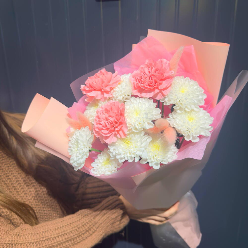 Стильный букет💖 в современной упаковке с сухоцветами девушке