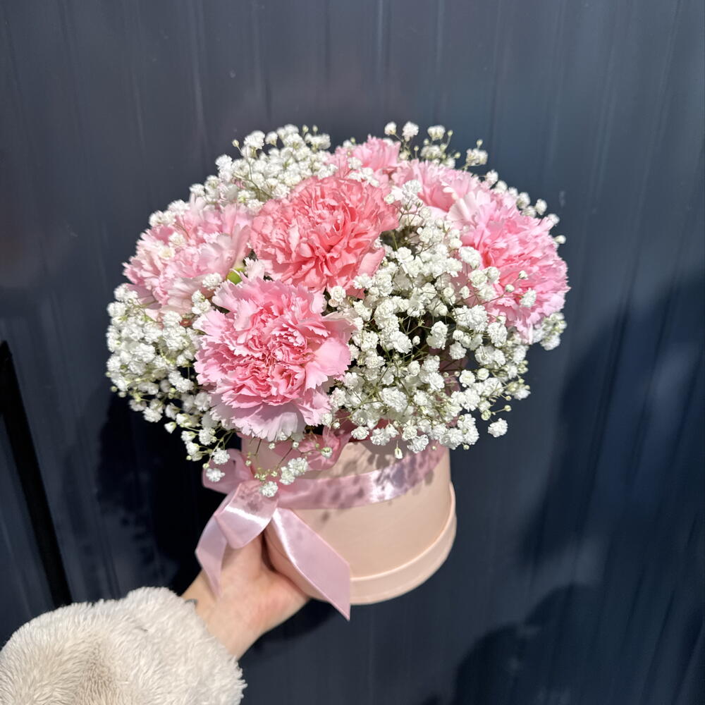 Коробочка 💖 облако гипсофилы и диантусов