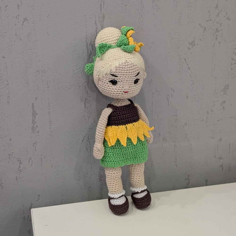 Кукла ручной работы "Девочка-подсолнух" игрушка