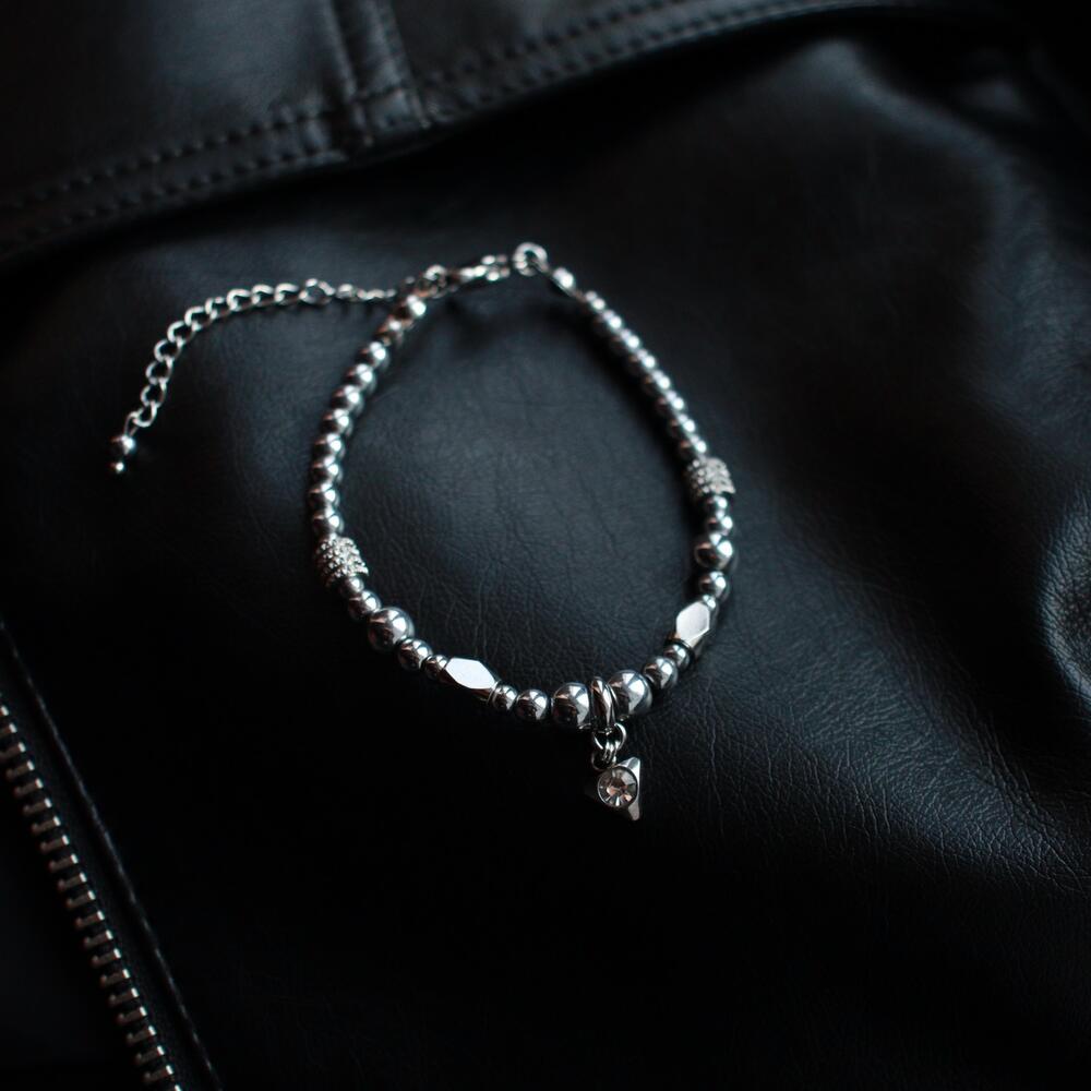 Jewelry steel and hematite bracelet