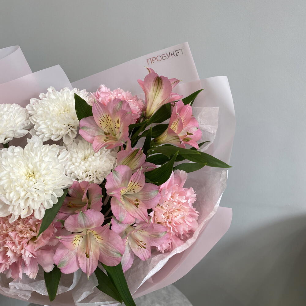 Букет-комплимент в розовых тонах💗