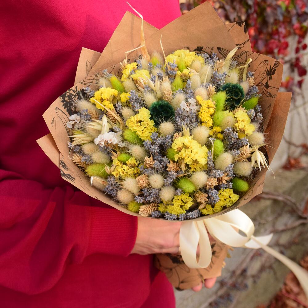 Букет сухоцветов Цветочное тепло 🌼