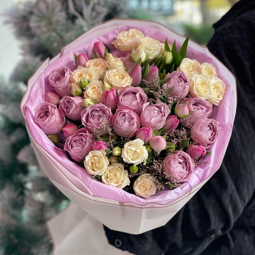 Букет круглый фиолетовая 💜