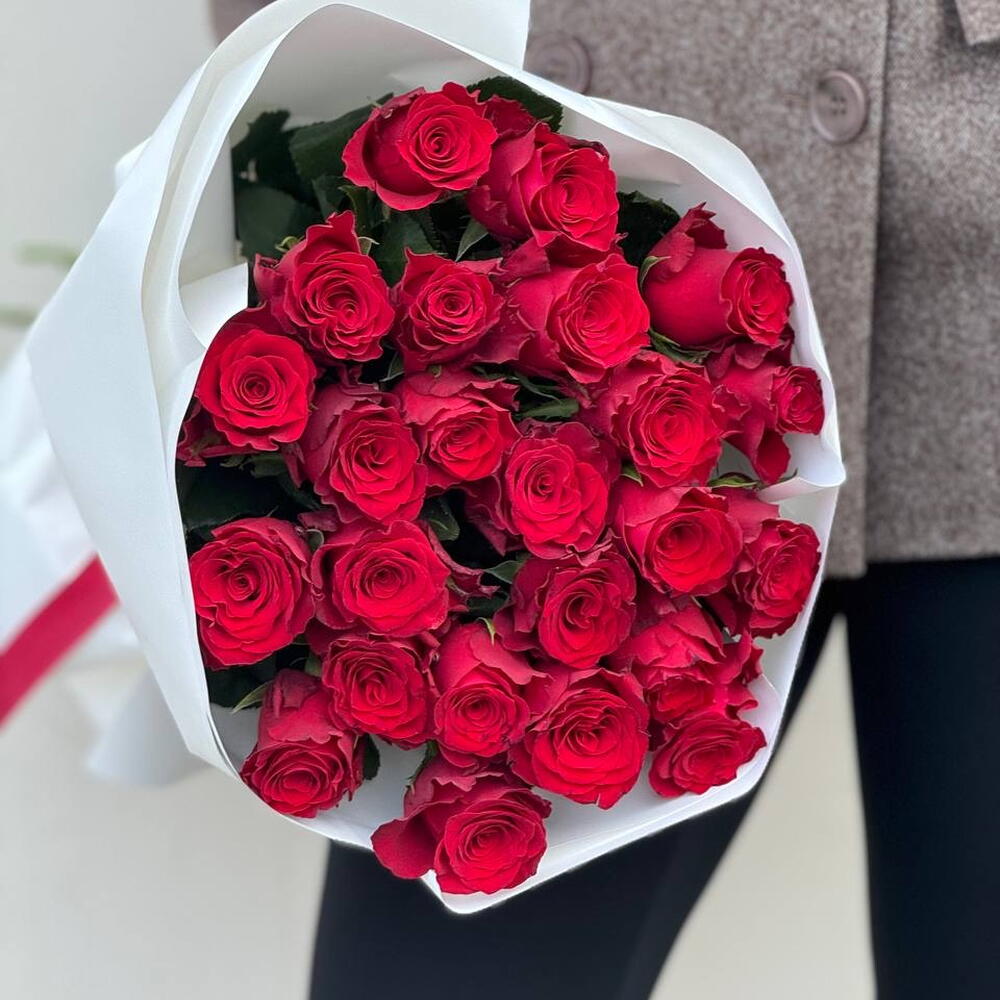 Букет из бордовых роз Rhodos 🌹