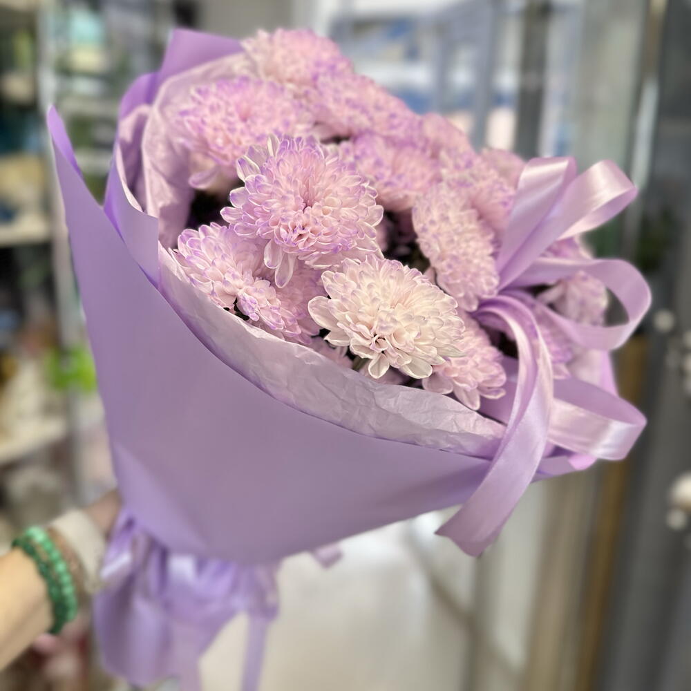 Супер букет из хризантем 💜