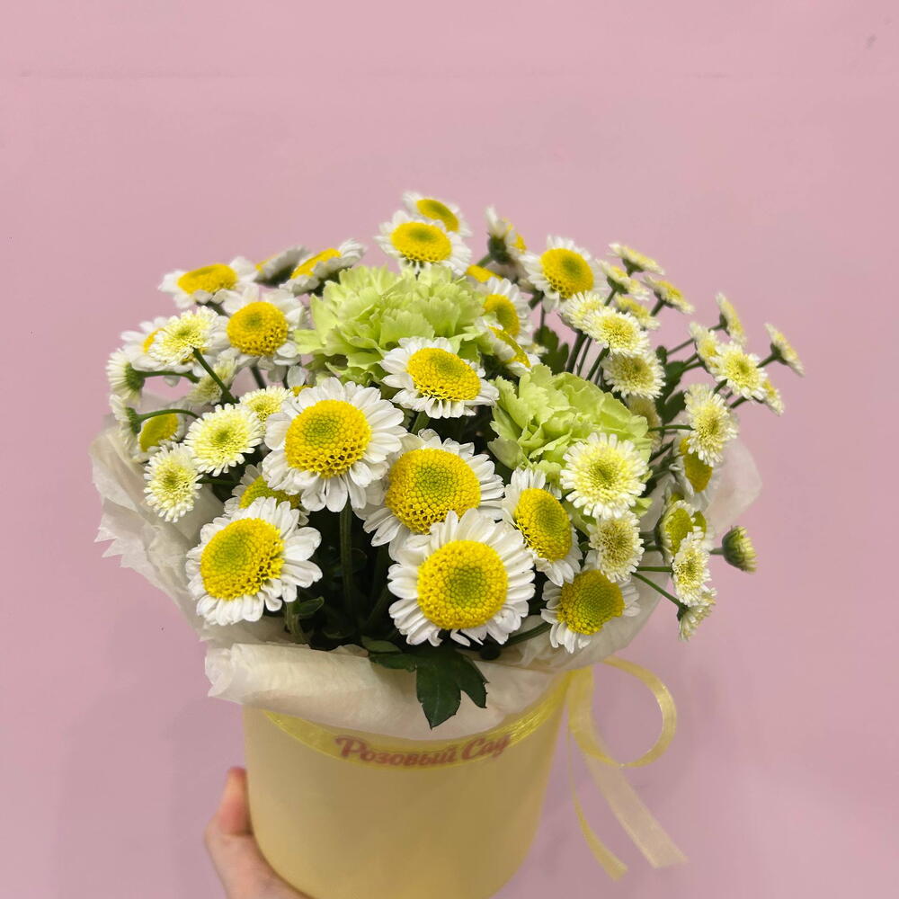 Букет в коробке с ромашками 🤩🌼