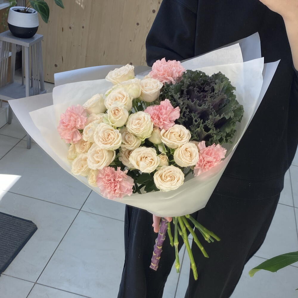Букет с брассикой
